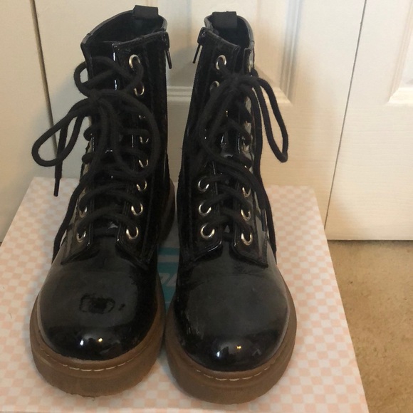 Embroidered Combat Boot - Picture 2 of 4